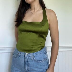 Pistachio green WILFRED satin top